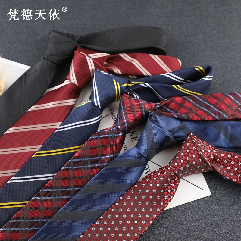 Галстук 6 см повседневное мужское Деловое платье профессиональное свадебное жаккардовое из полиэстера сплошной цвет в полоску с фабрики в наличии прямые поставки