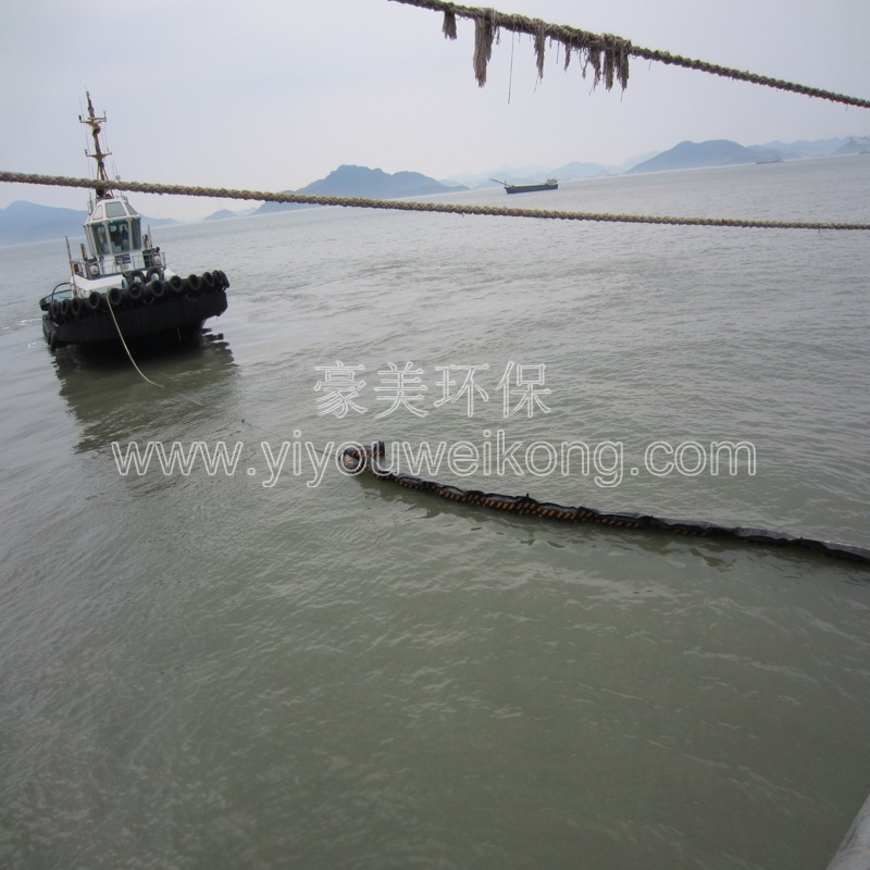 豪美 溢油围控  橡胶围油栏防污屏 固体浮子橡胶围油栏生态围隔