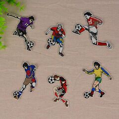 Factory Computer Embroidered Patch Fashion Fabric Accessory Fabric Patch Buttonhole Football Little Kicker