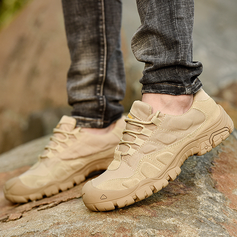 Cloth-Covered Outdoor Hiking Shoes for Men, Non-Slip, Wear-Resistant Hiking Shoes, Breathable Sports and Leisure Travel Shoes, Trendy Shoes, Large Size Cross-Border