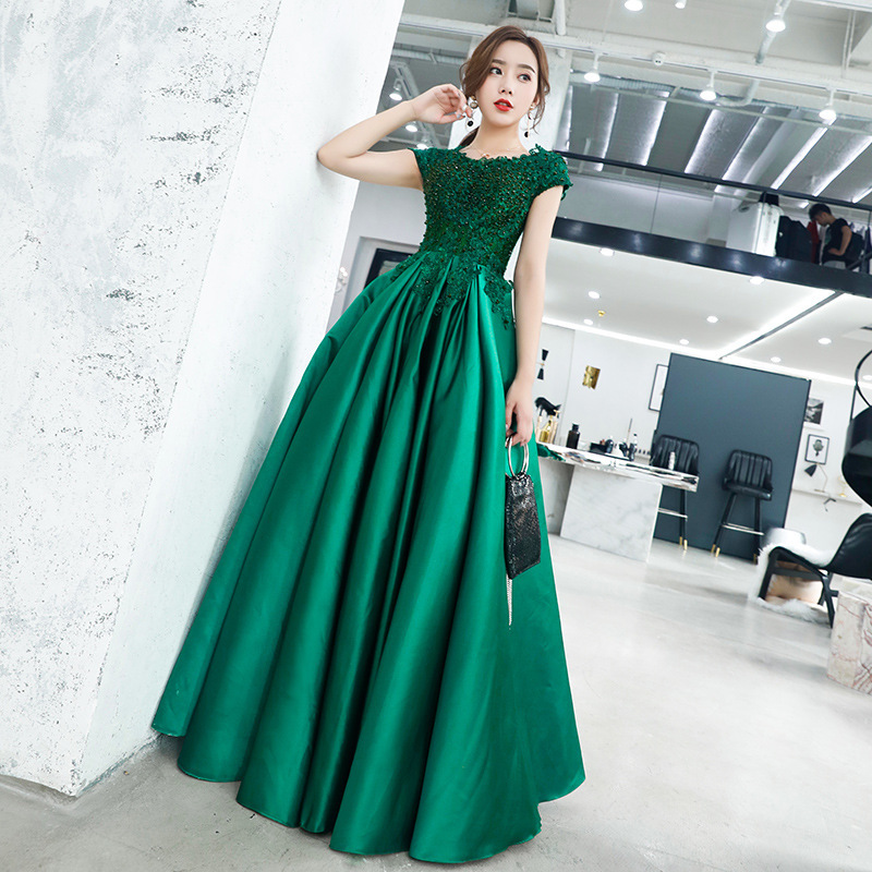 Toasting Dress Bride Summer 2018 Wedding New Wedding Banquet Long Noble Elegant Slimming Evening Dress Toasting Dress Bride Summer 2018 Wedding New Wedding Banquet Long Noble Elegant Slimming Evening Dress
