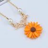 Fashionable necklace from pearl solar-powered, pendant, suitable for import