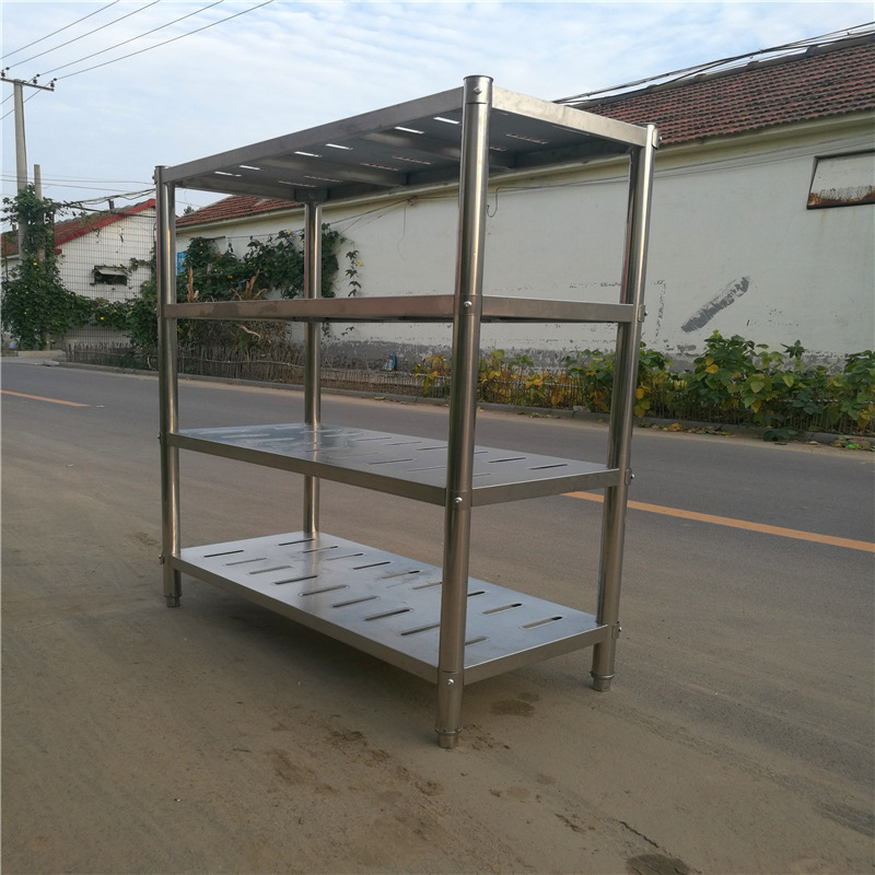 不锈钢冲孔货架 四层货架 厨房五层储物架