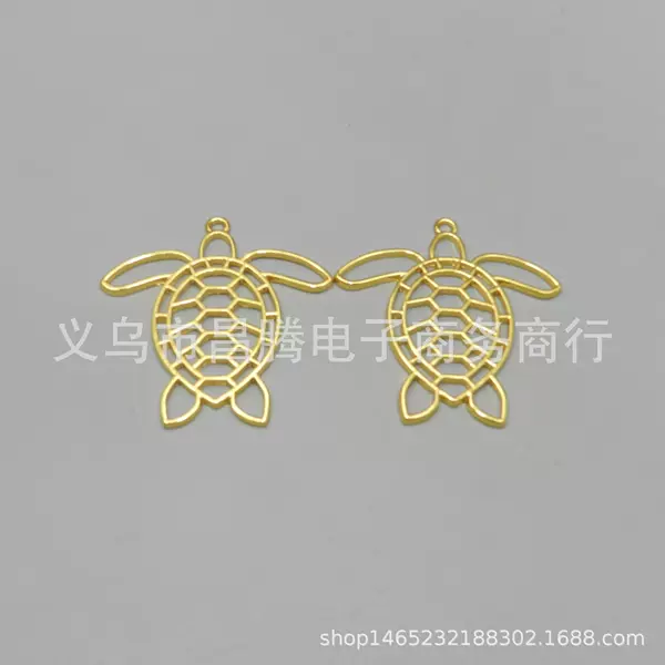 Color retaining turtle uv Crystal epoxy frame zinc alloy metal hollow frame diy jewelry accessories handmade material