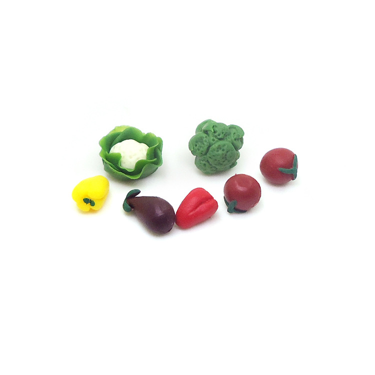 1:12 casa de muñecas accesorios mini comida y juego Brócoli Coliflor tomate pimiento rojo pimiento amarillo vegetal modelo mixto