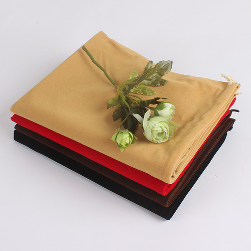 Factory direct sales high-end flannel bag drawstring storage bag packaging bag jewelry mobile phone computer dust bag printed LOGO