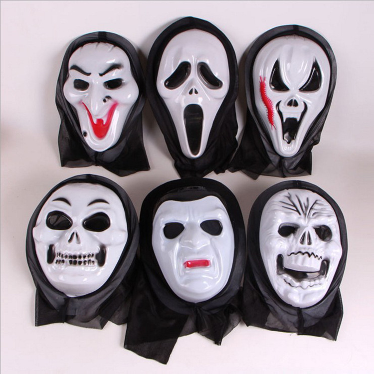 Halloween horror smorfia copricapo diavolo maschera urla divertente festa ballo travestimento oggetti di scena_voghion.com