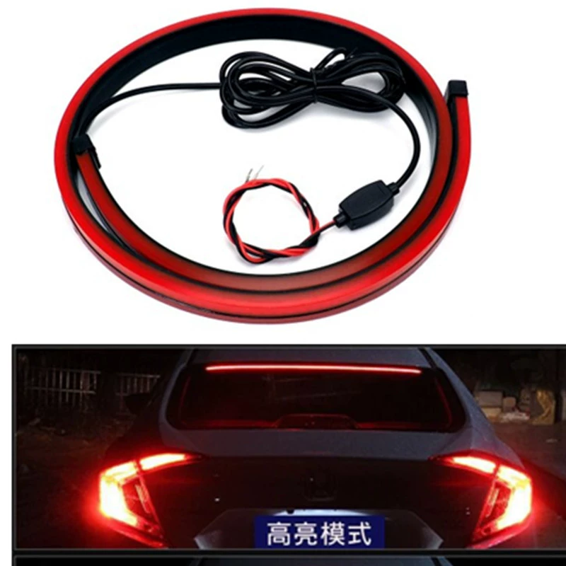 Автомобильная сигнальная лампа для предотвращения столкновений Модифицированная вспышка света заднее стекло светодиодная декоративная стримерная лампа Высокая стоп-сигнал полоса