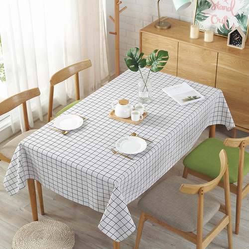 Le Xuan Show Modern Minimalist Black White Gray Grid Tablecloth, Coffee Table Cover, Bedspread Cover, Wholesale