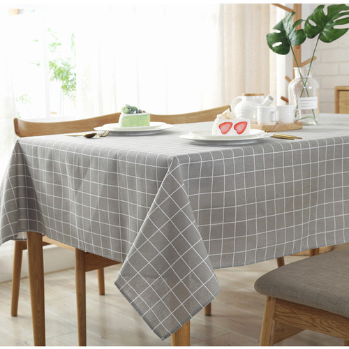 Le Xuan Show Modern Minimalist Black White Gray Grid Tablecloth, Coffee Table Cover, Bedspread Cover, Wholesale