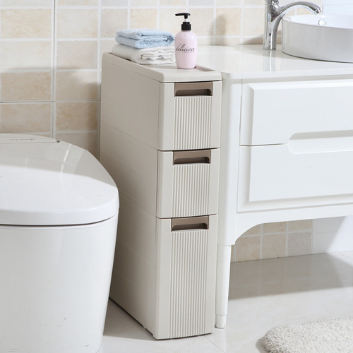 Multi-layer storage rack cabinet, bathroom floor-standing drawer-style washroom cosmetic drawer-style storage cabinet