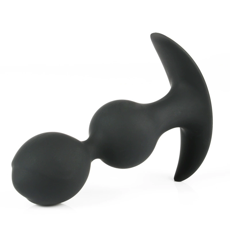 Anal Plug with Rolling Steel Beads, Silicone, 3 Sizes (Small/Medium/Large)