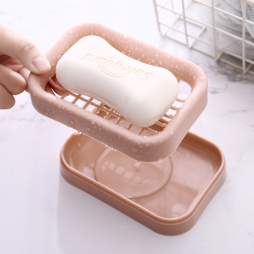 New creative bathroom double-layer drain soap dish soap bathroom fashion handmade soap holder soap box soap holder