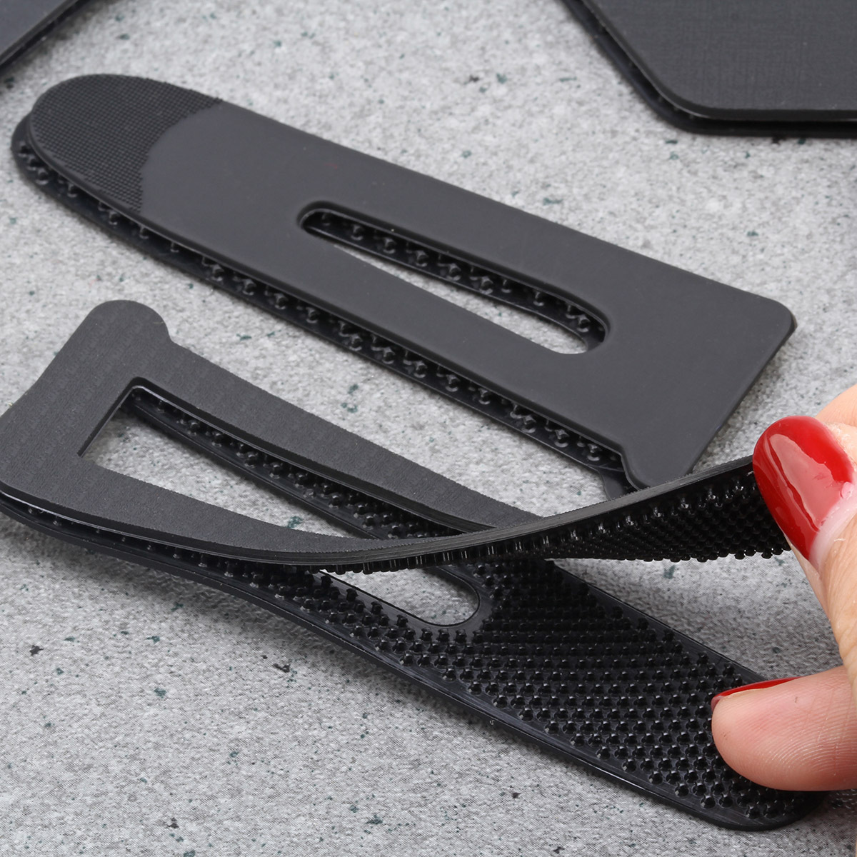 【十款】现货黑色塑料射出勾魔术贴PVC袖袢扎带冲锋衣袖绊粘扣