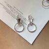 Brand ring, jewelry, fashionable earrings, silver needle, Japanese and Korean, silver 925 sample, 18 carat