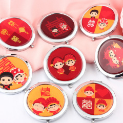 Wedding cosmetic mirror, newlywed dowry, folding portable small mirror, wedding souvenir, newlywed small gift, gift wholesale