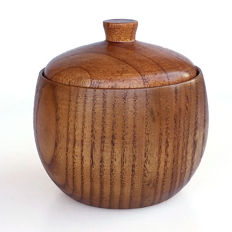 Fábrica al por mayor botella de condimento creativo cocina de madera maciza práctico frasco de sal botella de condimento de cocina de primera clase en stock