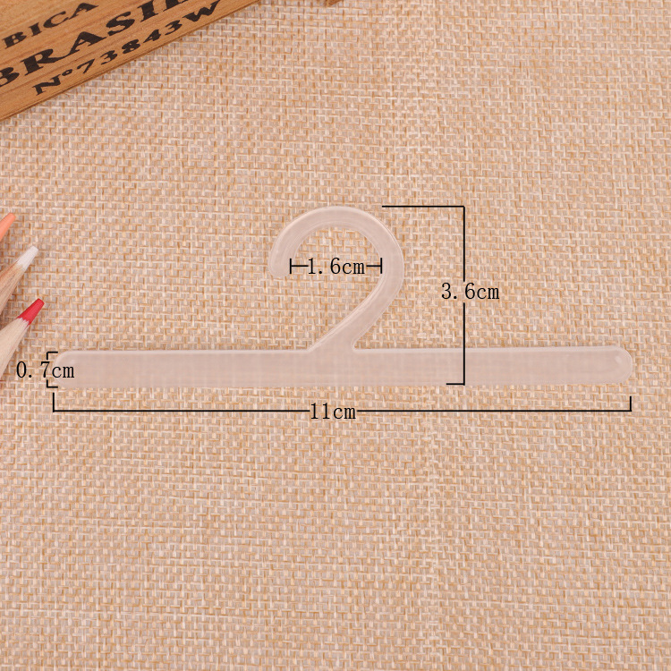 厂家自产自销 pp塑料挂钩 小包装挂勾 透明 塑料2钩 批发 11长