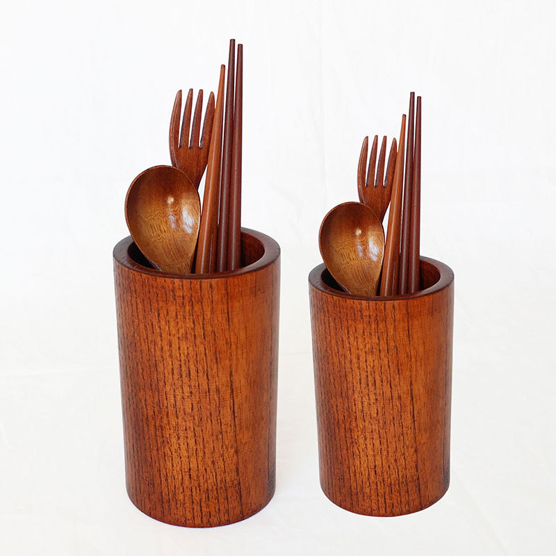 Venta directa de fábrica madera entera palillos creativos jaula Sour Jujube palillos de madera tubo de madera maciza tubo de almacenamiento redondo en stock descuento de gran cantidad