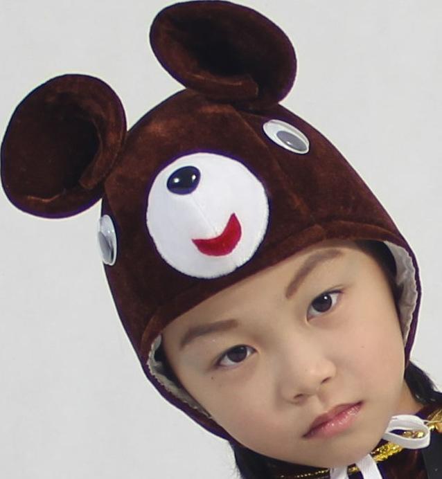 Estudiante etapa rendimiento niños padre-hijo rendimiento tocado dibujos animados animal León Zorro elefante oso modelado sombrero