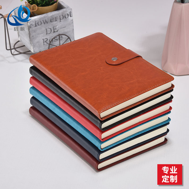 PU 장착 작업 노트 두꺼운 메모장 비즈니스 노트북 문구 a5 일기 인쇄 가능한 로고 노트북