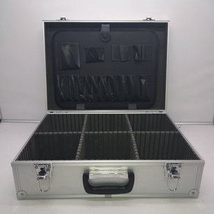 Aluminum alloy toolbox anti-collision storage box large portable aluminum box abs right angle household tool storage box