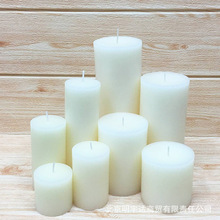 厂家直供婚庆装饰蜡圆柱米白色粗蜡烛教堂酒店派对烛光晚餐烛台