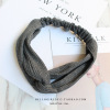 Knitted demi-season headband, hair accessory, Korean style, wholesale