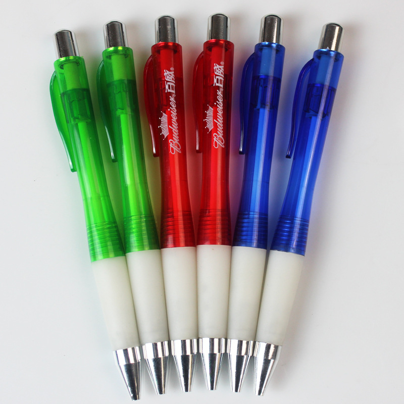 Presione el bolígrafo personalizado LOGO color caramelo semitransparente bolígrafo 0.7MM bolígrafo funda suave