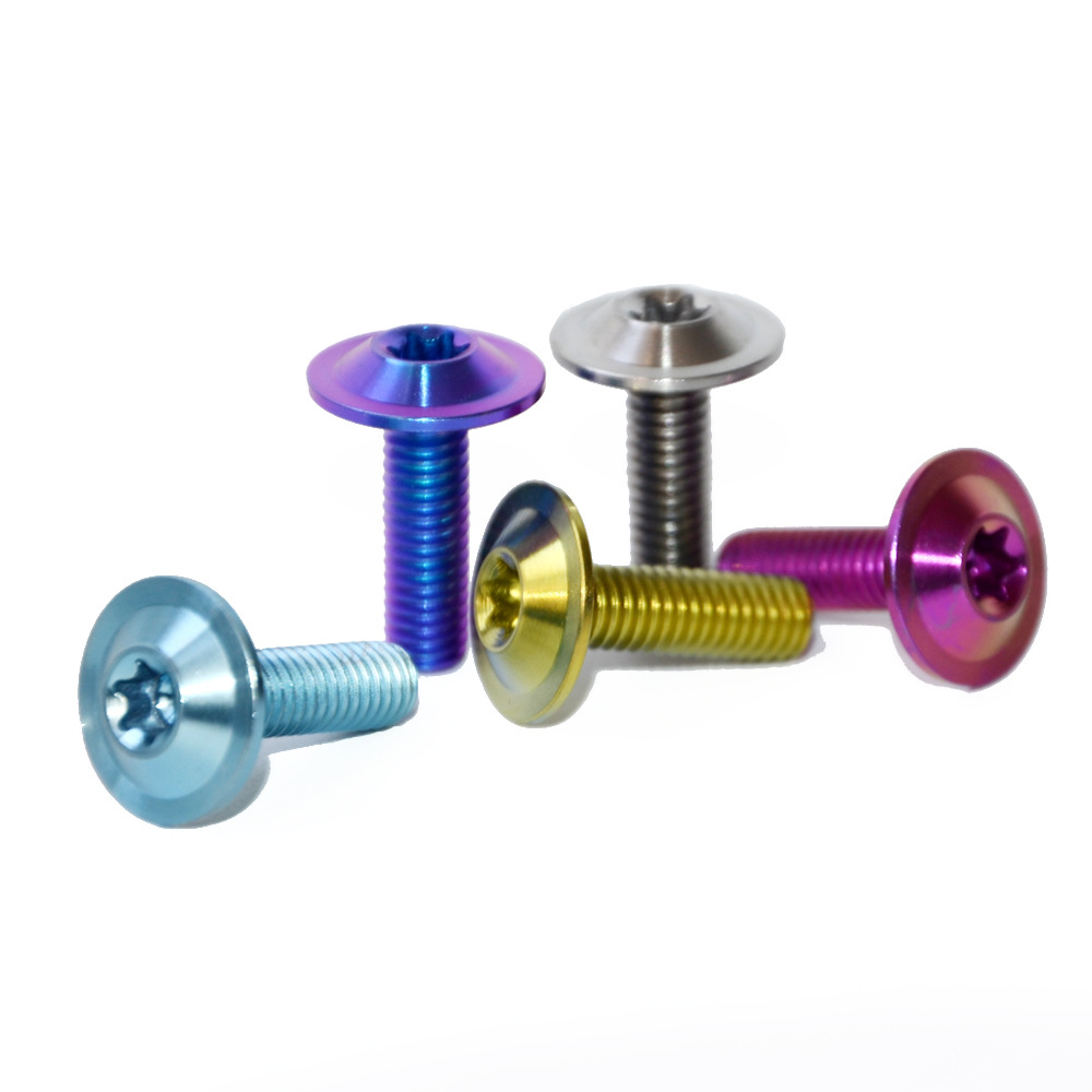 M6*15/20/M8*20/25摩托车薄头钛合金螺丝 梅花版  钛合金碟盘螺丝