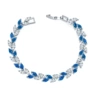 Platinum sapphire diamond + extension buckle (19cm)