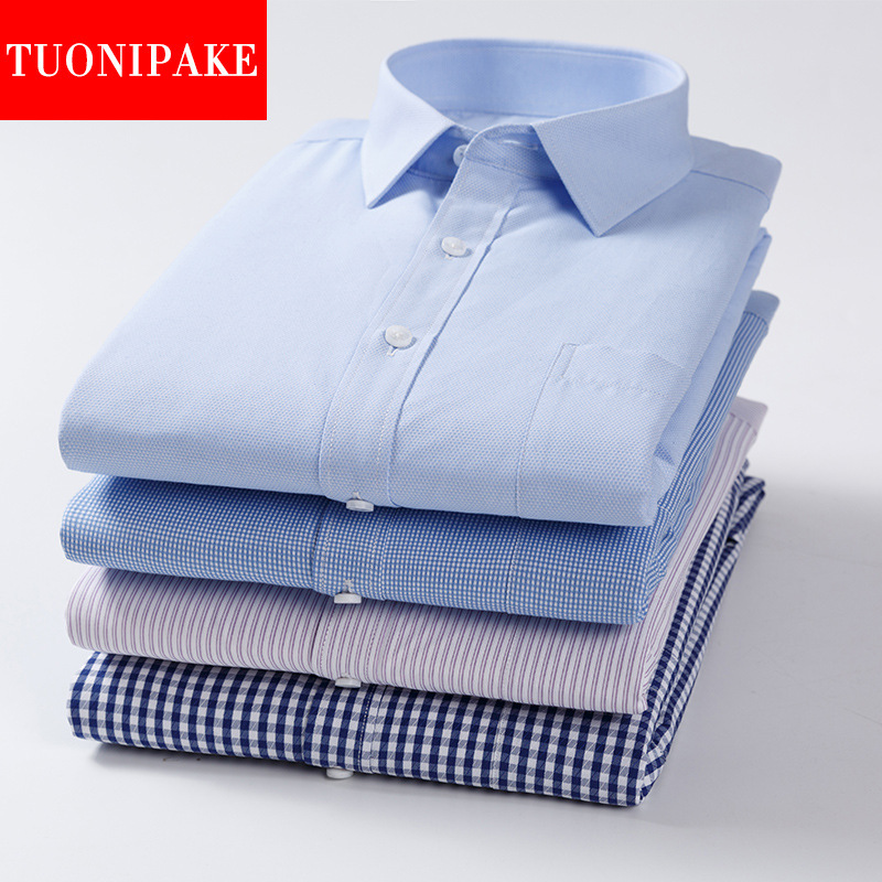 Winter New Down Shirt Men's Business Casual White Duck Down Shirt Men's Warm Shirt with Velvet Thickened