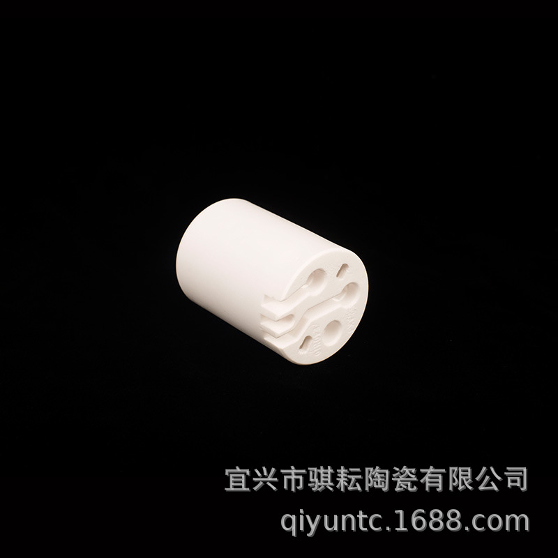 批发特种工业95瓷氧化铝陶瓷管配件定 制绝缘99瓷特种异形陶瓷灯