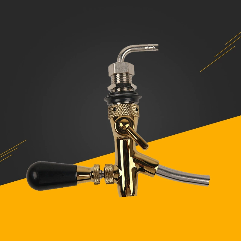 Рекомендуем оптом пивное оборудование Золотая регулируемая головка вина пивной кран из нержавеющей стали Золотая регулируемая головка вина
