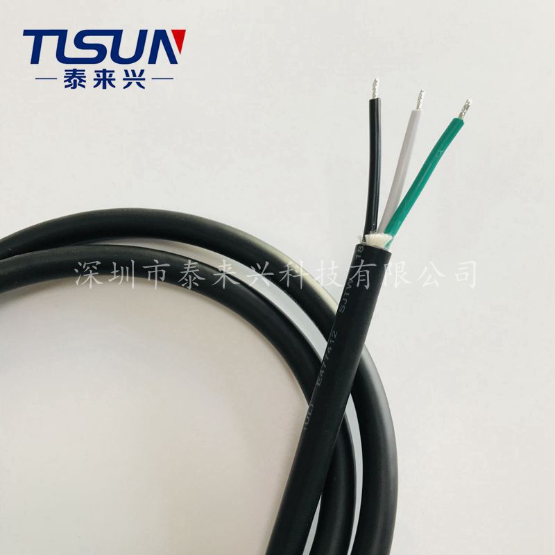 sjtw 18AWG/3 美规电源线 加工线束 户外防潮 耐温-40℃~+105℃