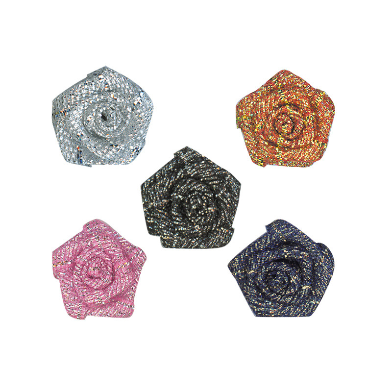 Yao Ming cinta flor decoración hecha a mano DIY joyería decorativa accesorios de ropa interior 3 puntos pentagrama Rosa