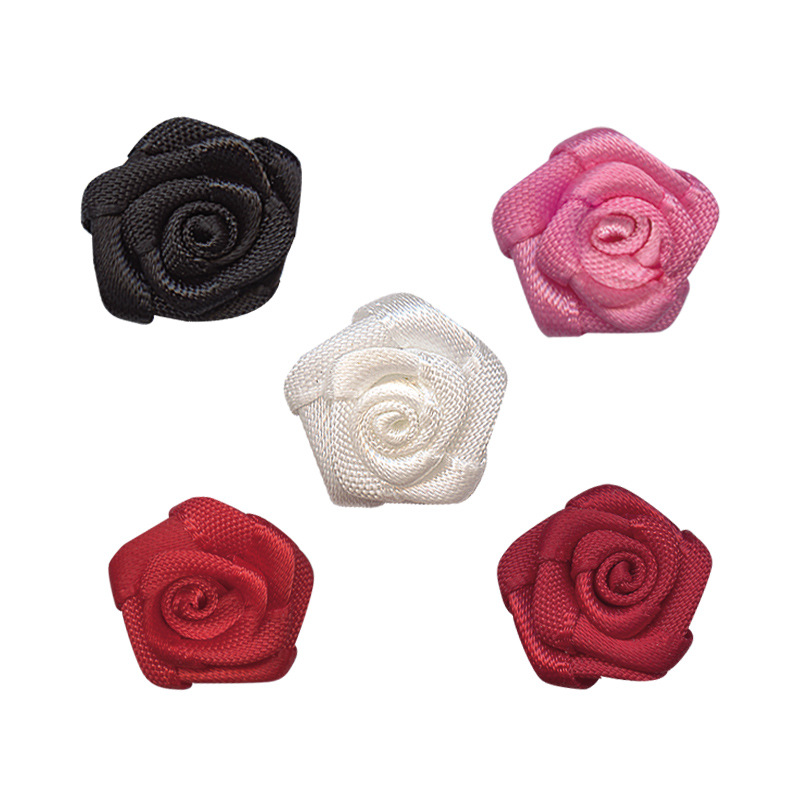 Yao Ming cinta flor decoración hecha a mano DIY joyería decorativa accesorios de ropa interior 3 puntos pentagrama Rosa