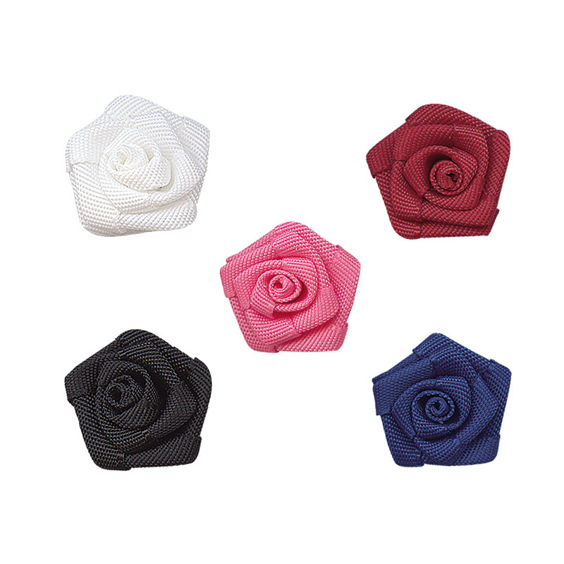 Yao Ming cinta flor decoración hecha a mano DIY joyería decorativa accesorios de ropa interior 3 puntos pentagrama Rosa