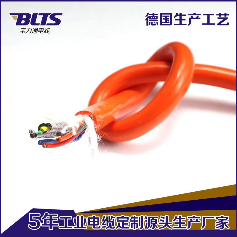 Direct sales PUR industrial ultra-five network cable 8-core copper bending-resistant industrial Ethernet cable agent