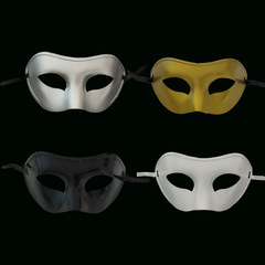 Flat Top Halloween Costume Mask for Men and Women, Half Face Jazz Black and White Adult Mask, Wholesale