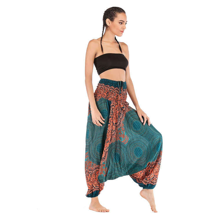 (Cross-border trading), yoga clothing for leisure, ethnic trousers, overall, boho style