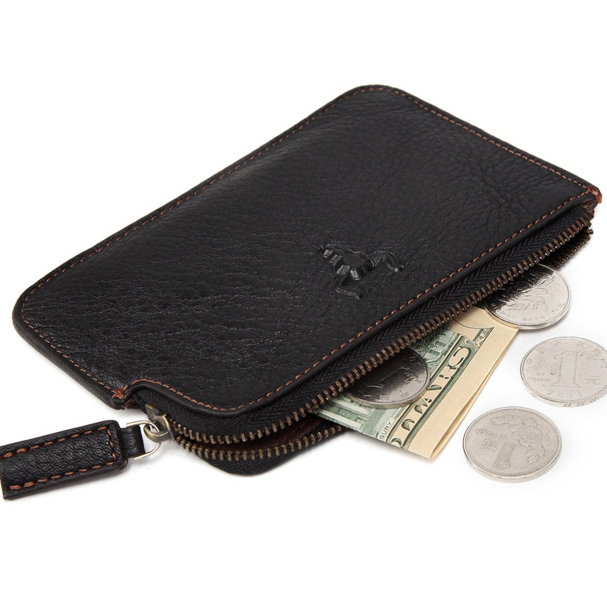 Wallet with zipper
