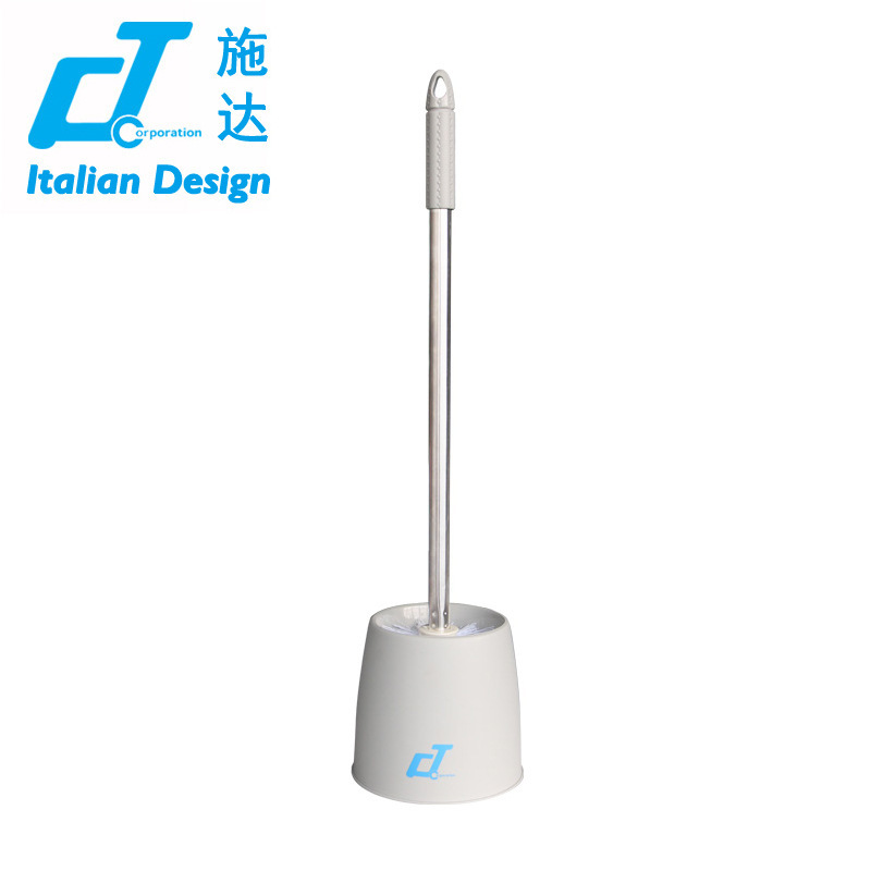 Shida Ct Toilet Brush for Home Use, No Dead Corners, Bathroom Cleaning Set with Base, Stainless Steel Long Handle Toilet Brush