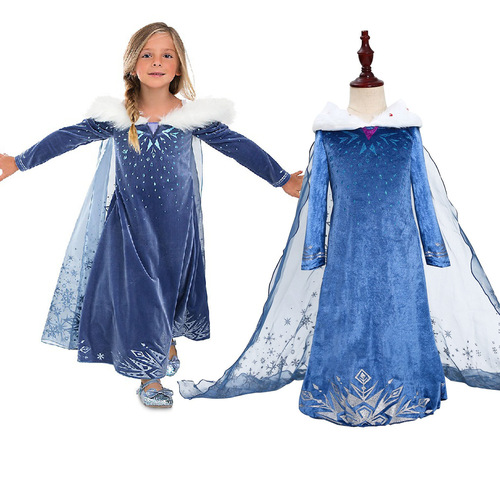  Halloween Children's Frozen Princess Dress Children's Clothes Girls Elsa Princess Children's Dress Frozen Dress