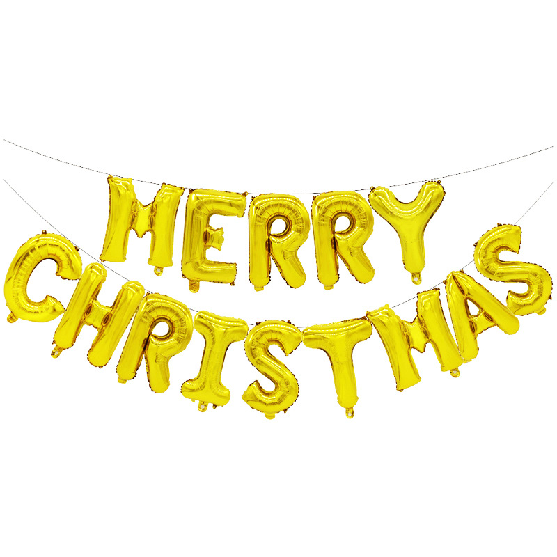 Merrychristmas globo de aluminio Navidad bar centro comercial decoración globo carta globo de Navidad