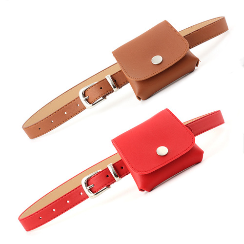 Korean version of the new trendy women's belt with bulging waist bag, belt, soft dress, shirt, decorative belt bag, creative style