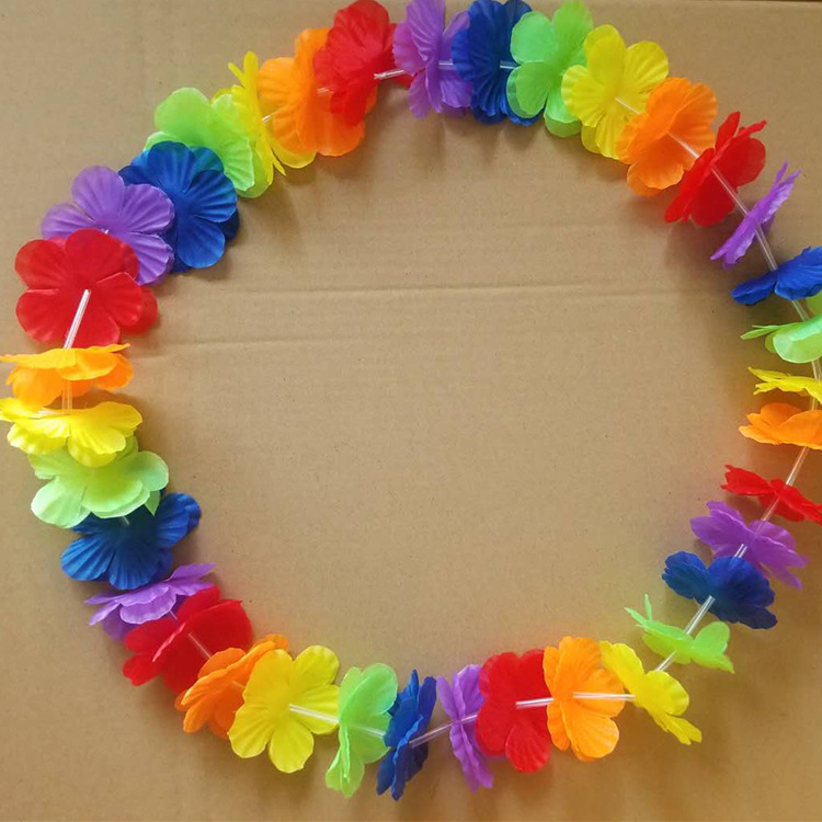 Color directo de fábrica guirnalda hawaiana varios guirnalda decorativa fiesta guirnalda porristas
