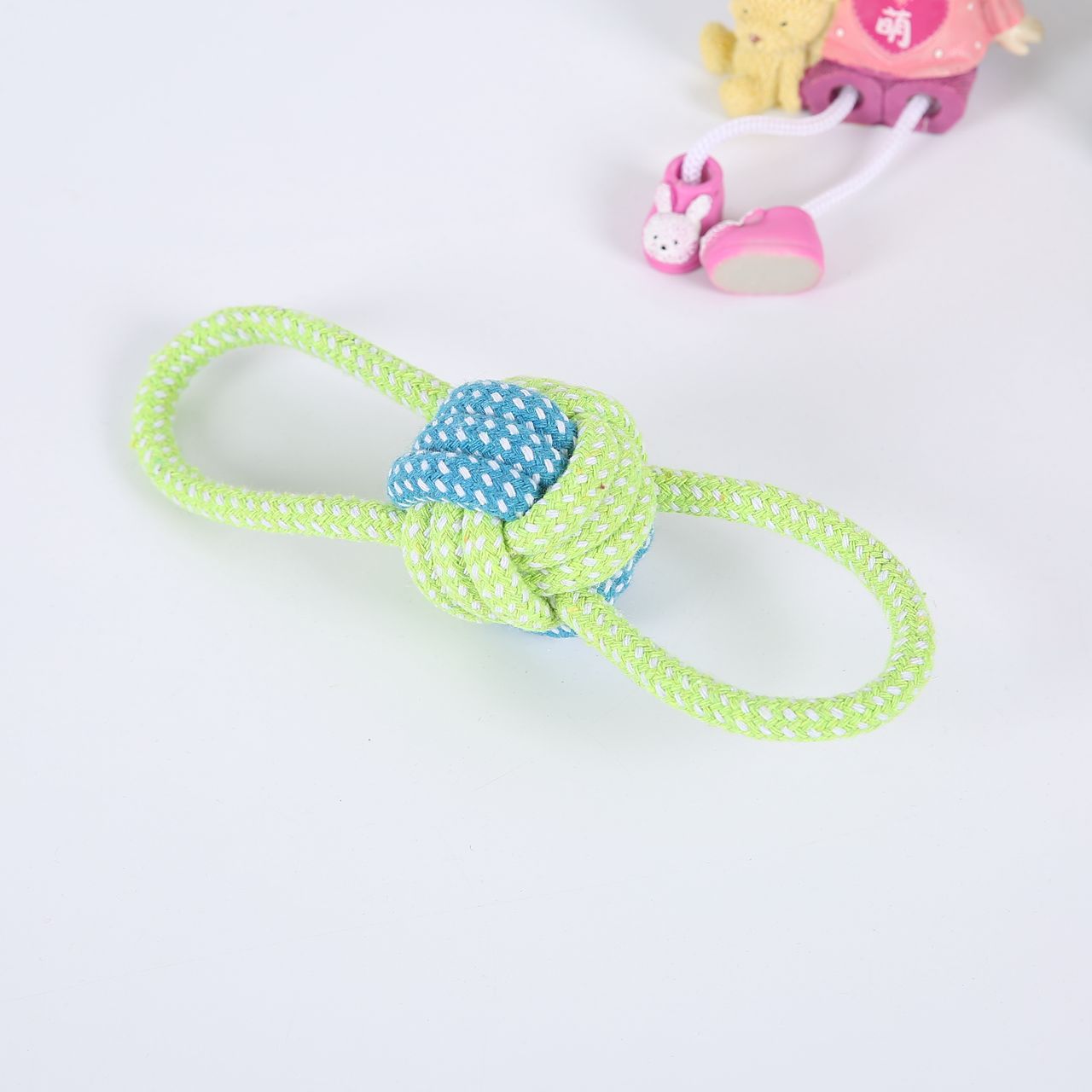 Juguetes para mascotas pequeño perro juguetes resistente a la mordedura oso par mascota cuerda nudo juguete en stock al por mayor