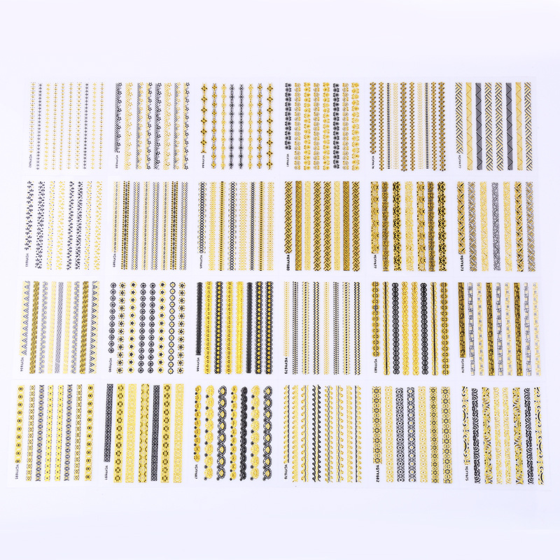 golden sophisticated nail stickers for nails