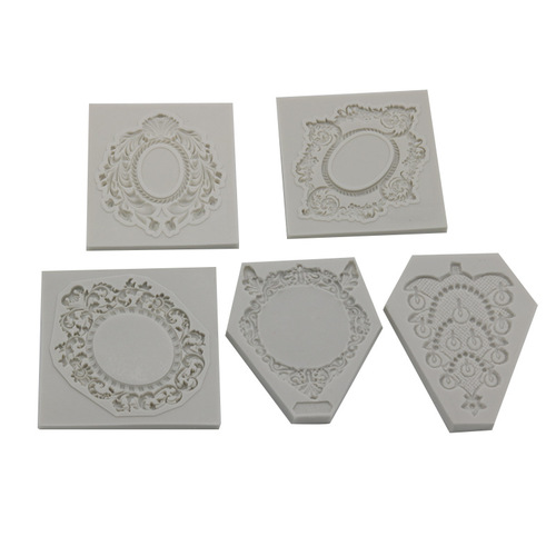 New variety of European style frames, retro frames, embossed photo frame molds, hollow embossed fondant decorative baking molds